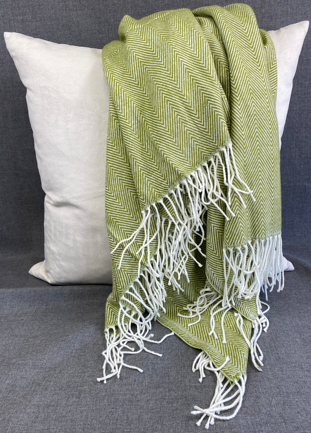 Herringbone Throw Grass- 50"X60"