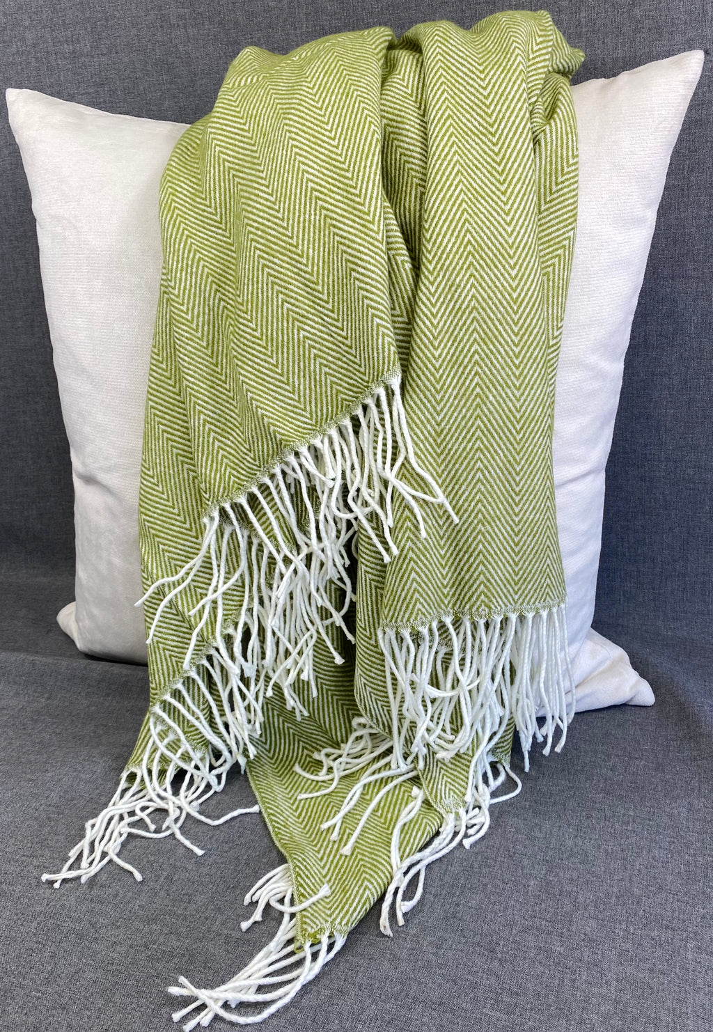 Herringbone Throw Grass- 50"X60"