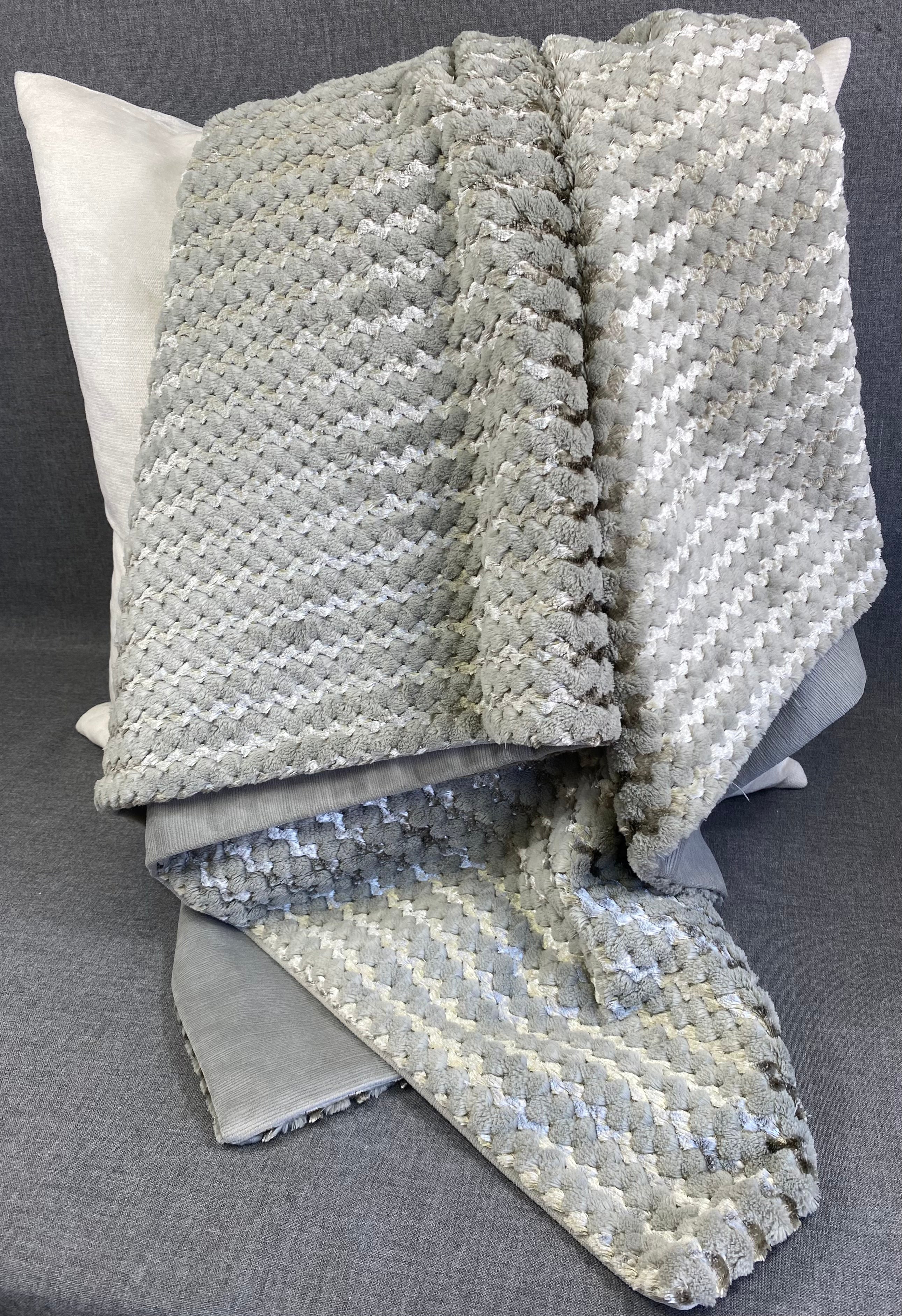 Gene Fur Throw-Grey-52"X62"