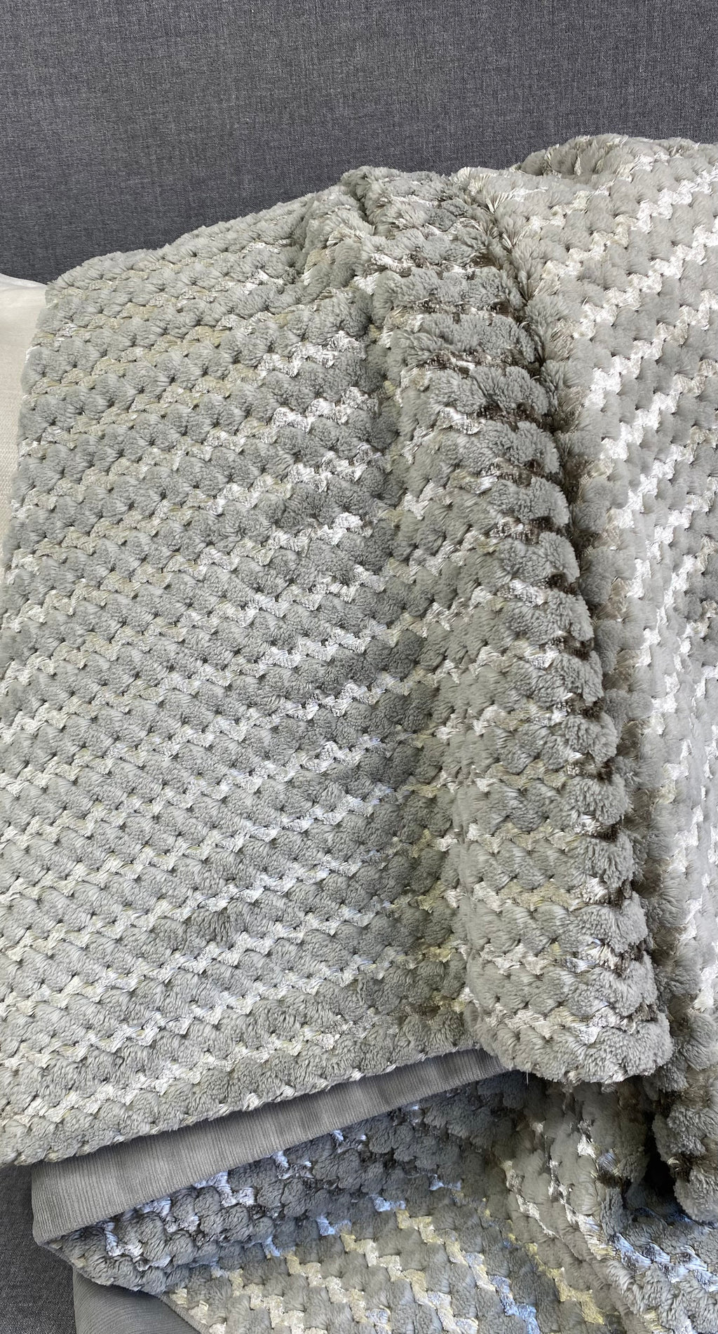 Gene Fur Throw-Grey-52"X62"