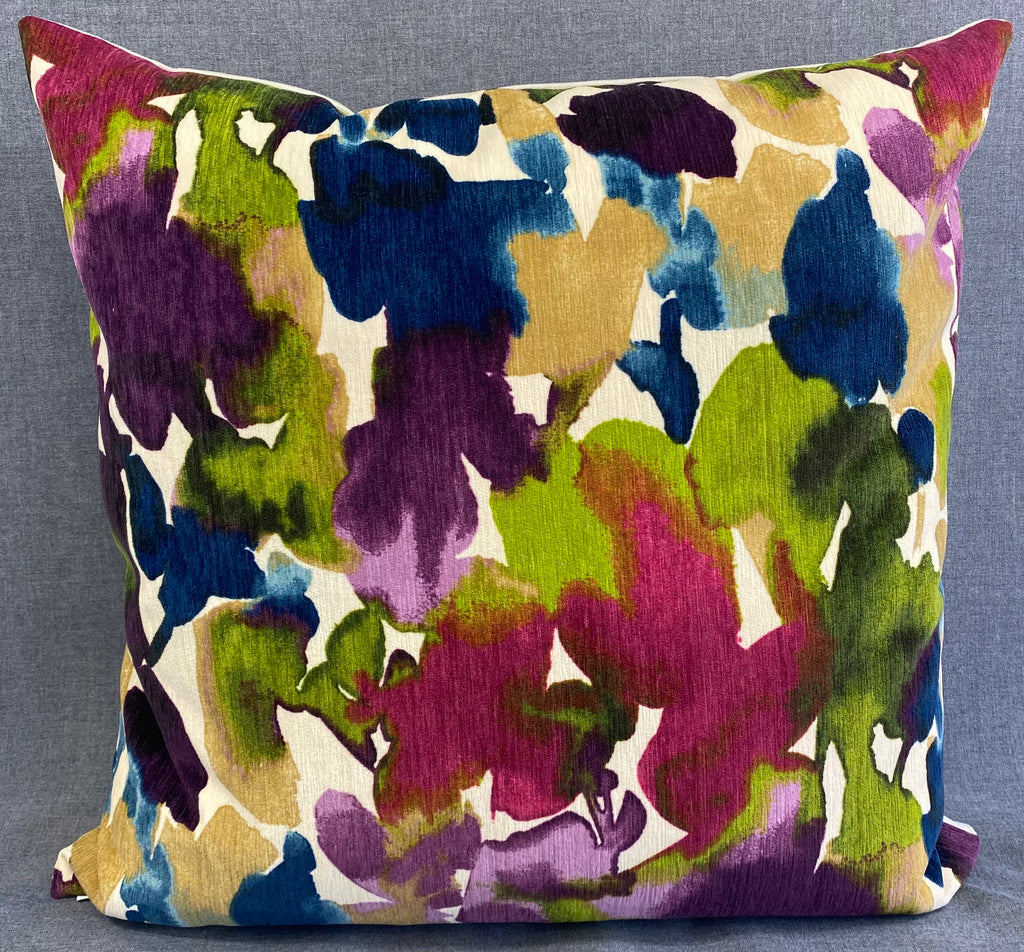 Luxury Pillow -  24" x 24" - Aquarelle Multi