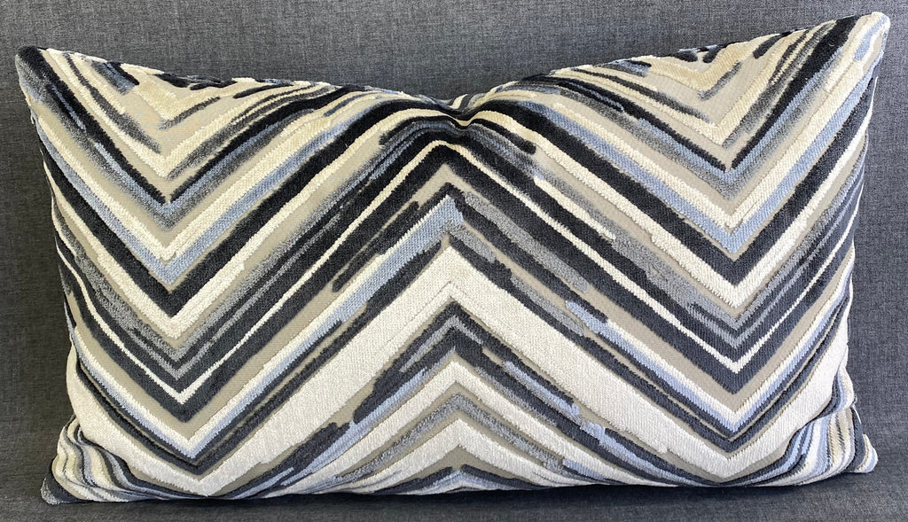 Luxury Lumbar Pillow - 24" x 14"- Del Mar Blue