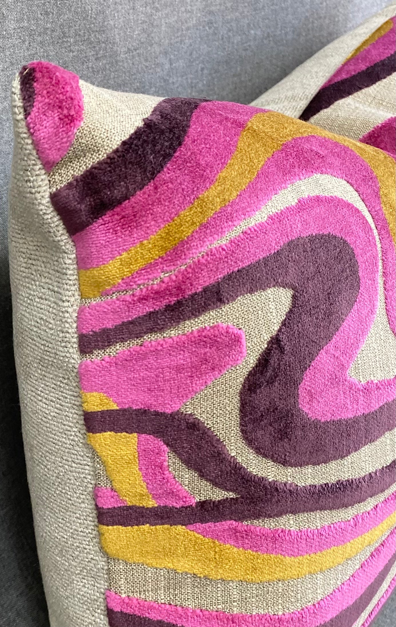 Luxury Lumbar Pillow - 24" x 14"- Sway Fuchsia