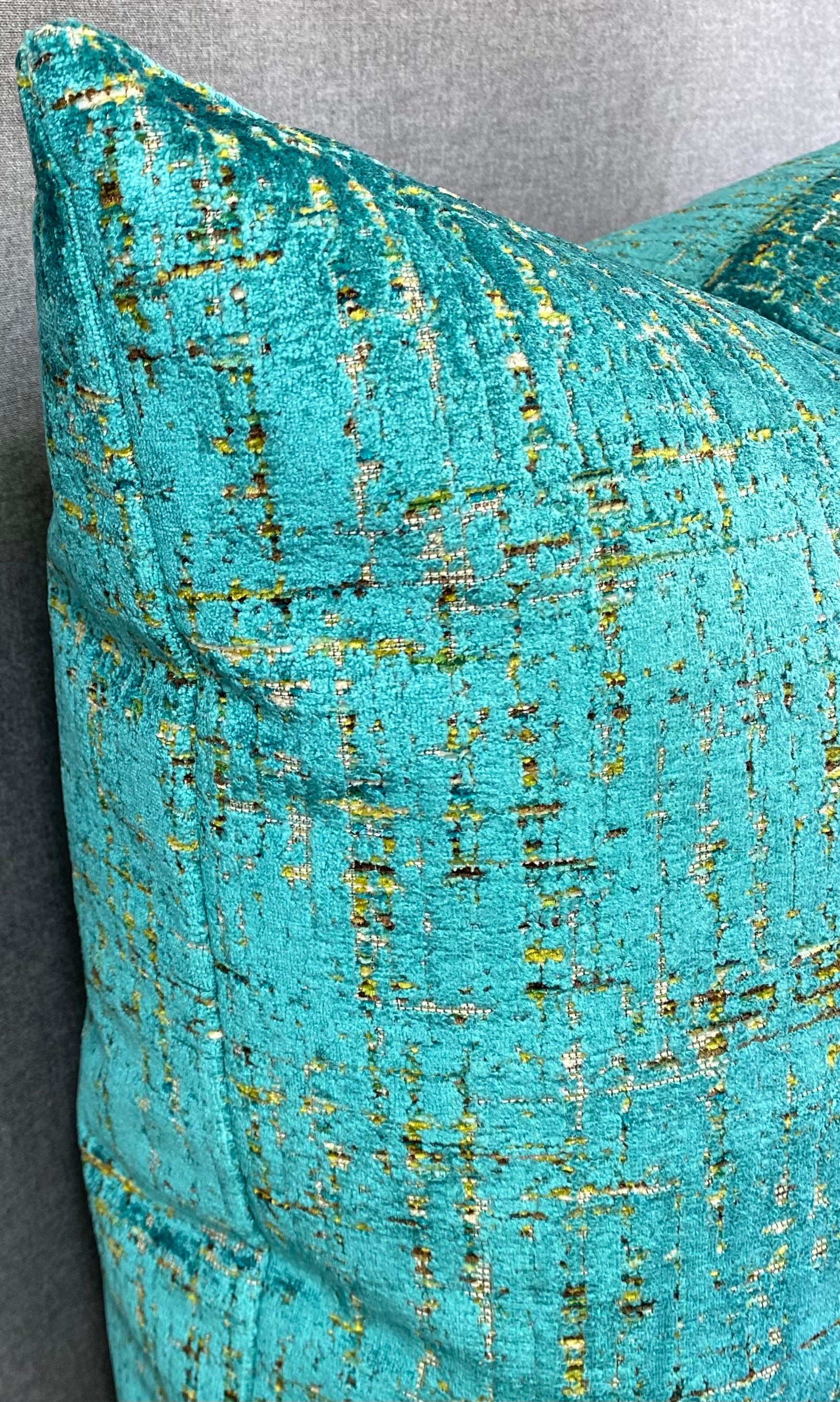 Luxury Pillow - 24" x 24"- Moonstruck Peacock