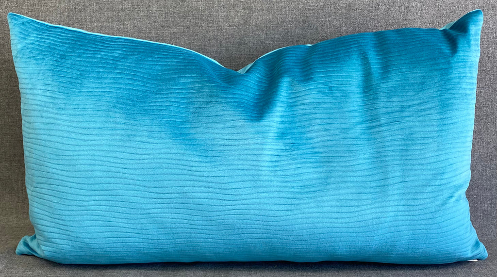 Luxury Lumbar Pillow - 24" x 14" - Stream Peacock
