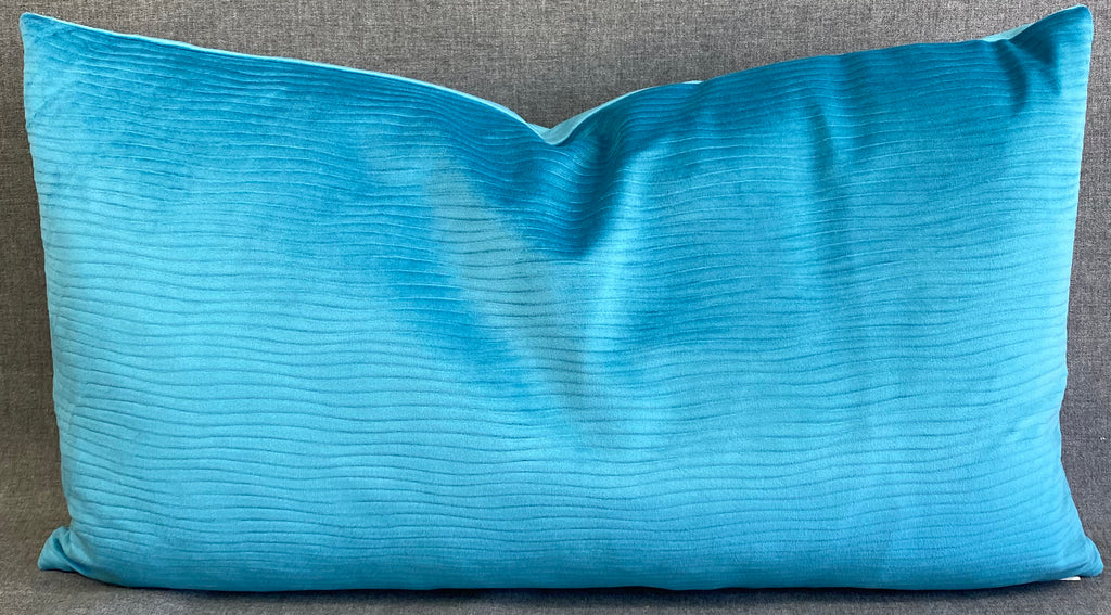 Luxury Lumbar Pillow - 24" x 14" - Stream Peacock