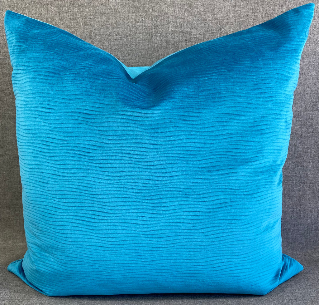 Luxury Pillow - 24” x 24” - Stream Peacock