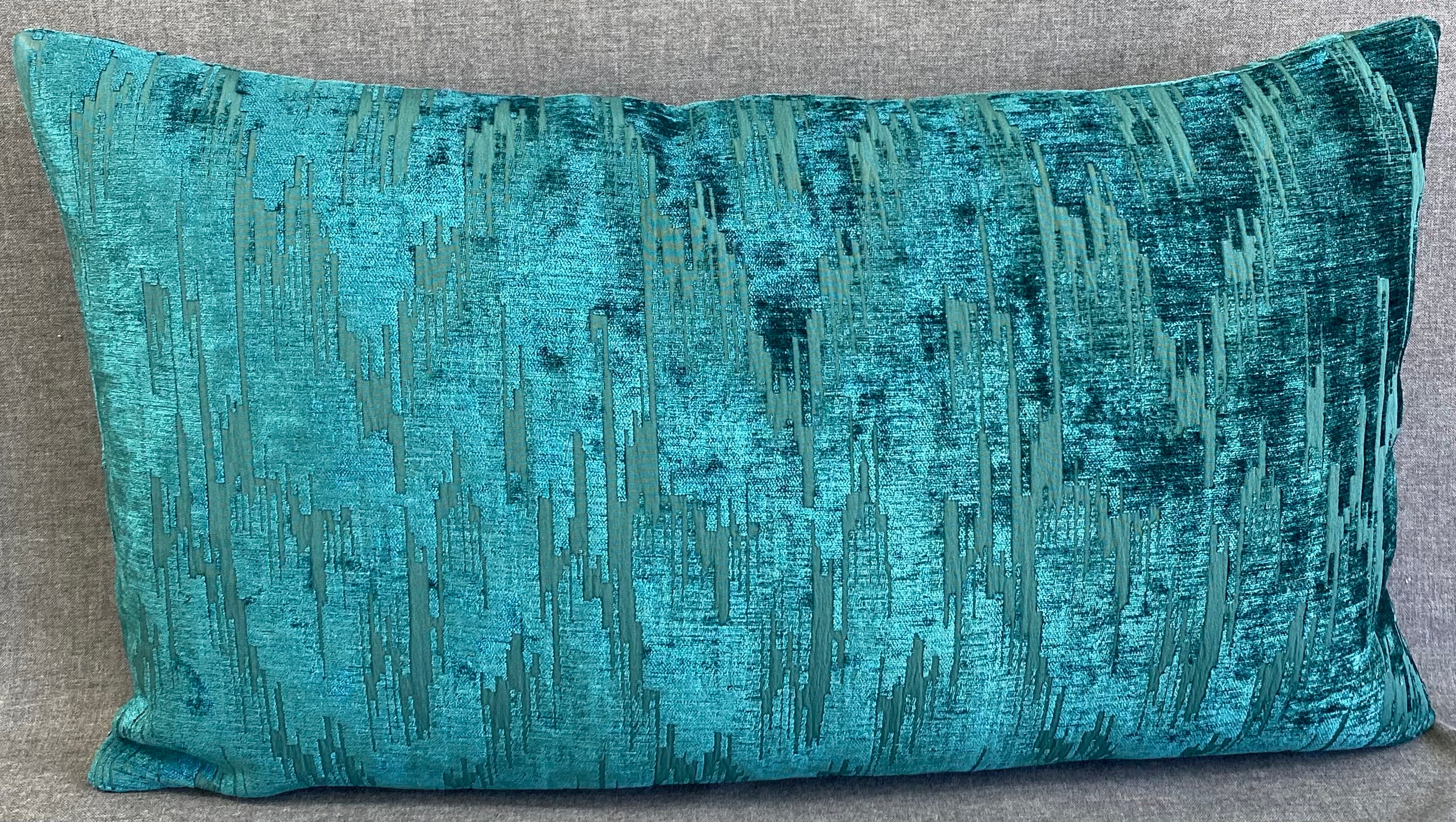 Luxury Lumbar Pillow- 24" x 14"- Niagara Teal