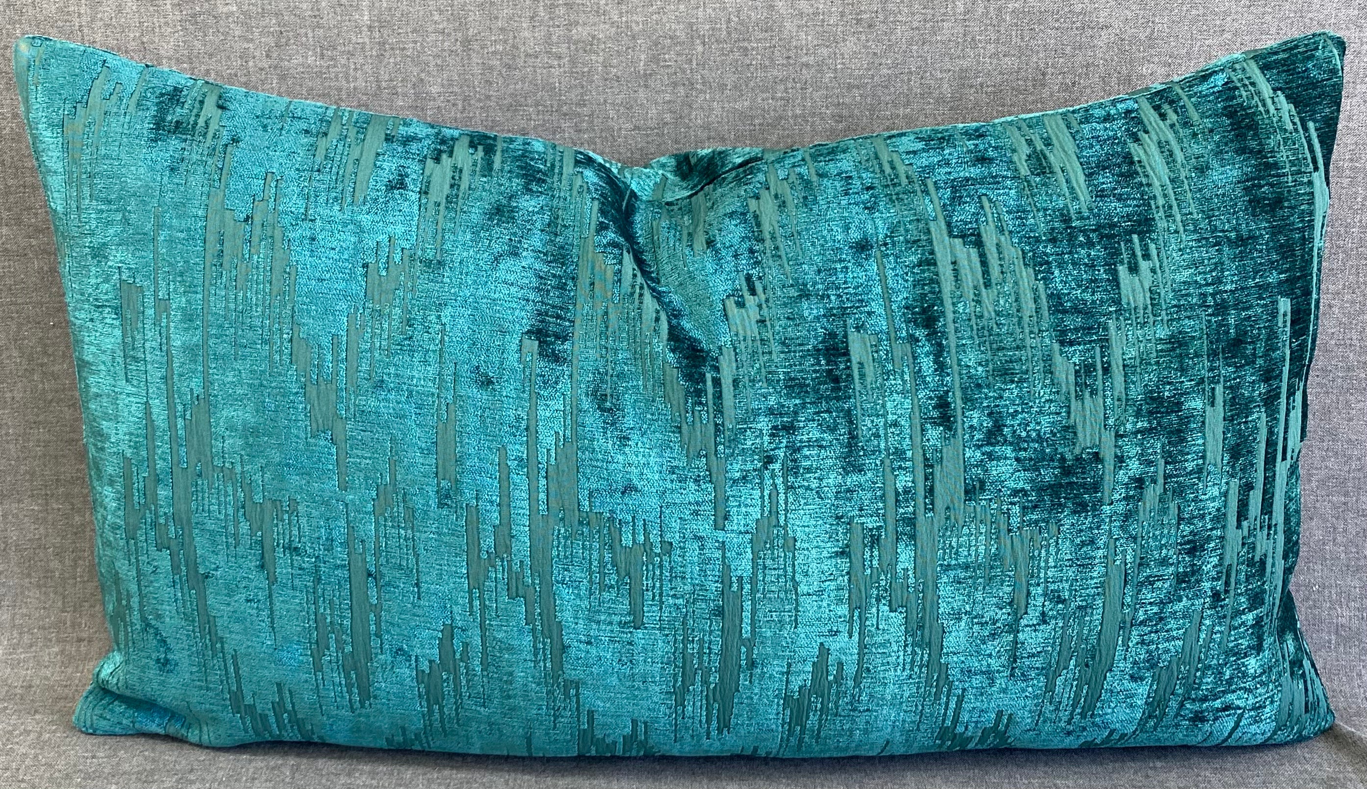Luxury Lumbar Pillow- 24" x 14"- Niagara Teal