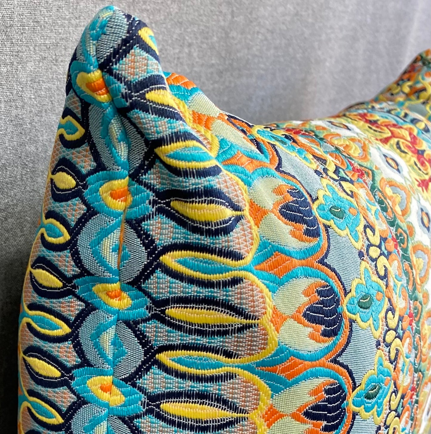 Luxury Outdoor Lumbar Pillow - 22" x 12" - Kanthum -Multi