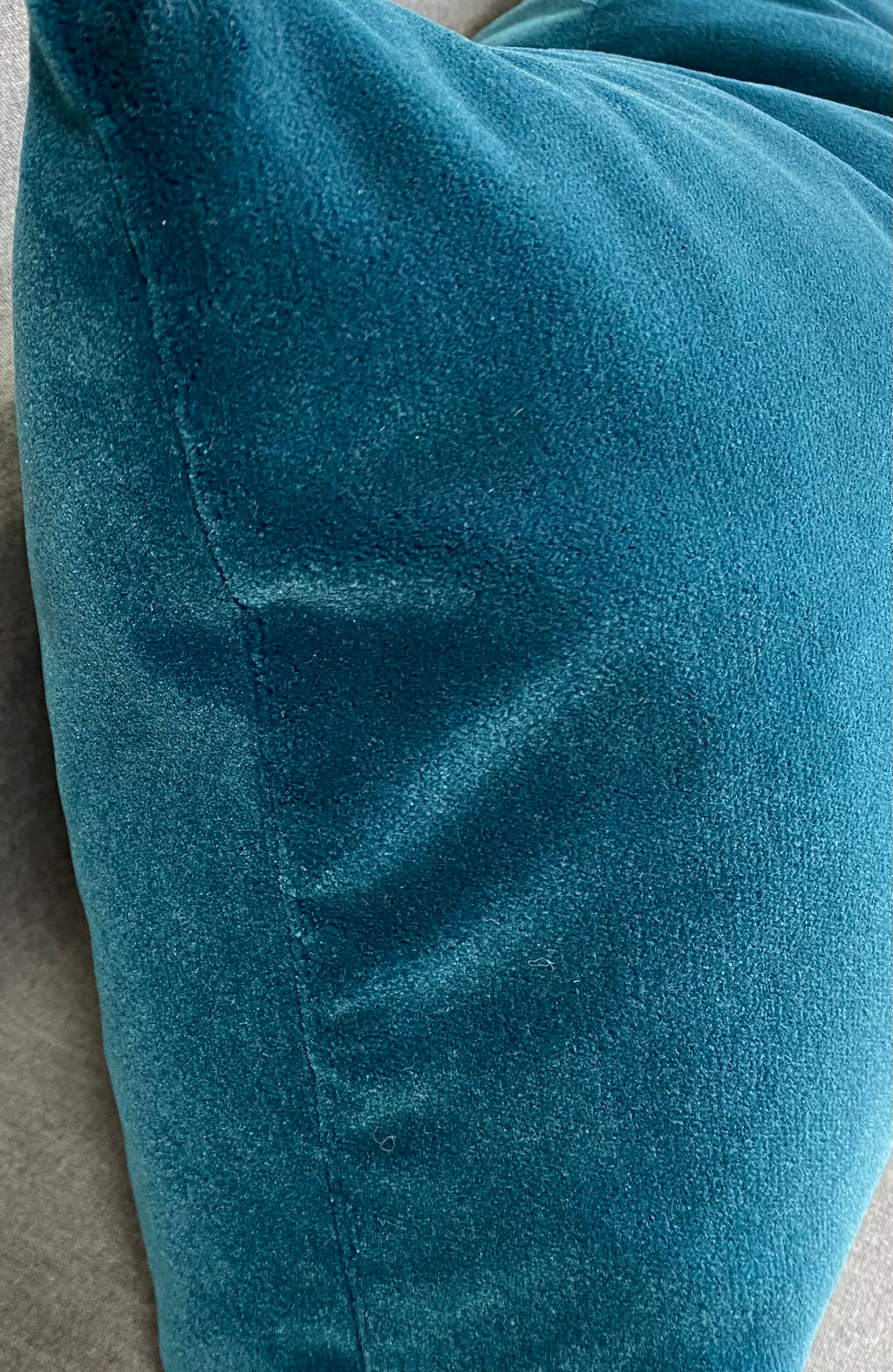 Luxury Lumbar Pillow - 24" x 14"- Teal Mohair