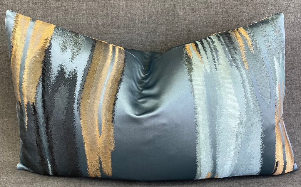 Luxury Lumbar Pillow - 24" x 14"- Blue Breeze