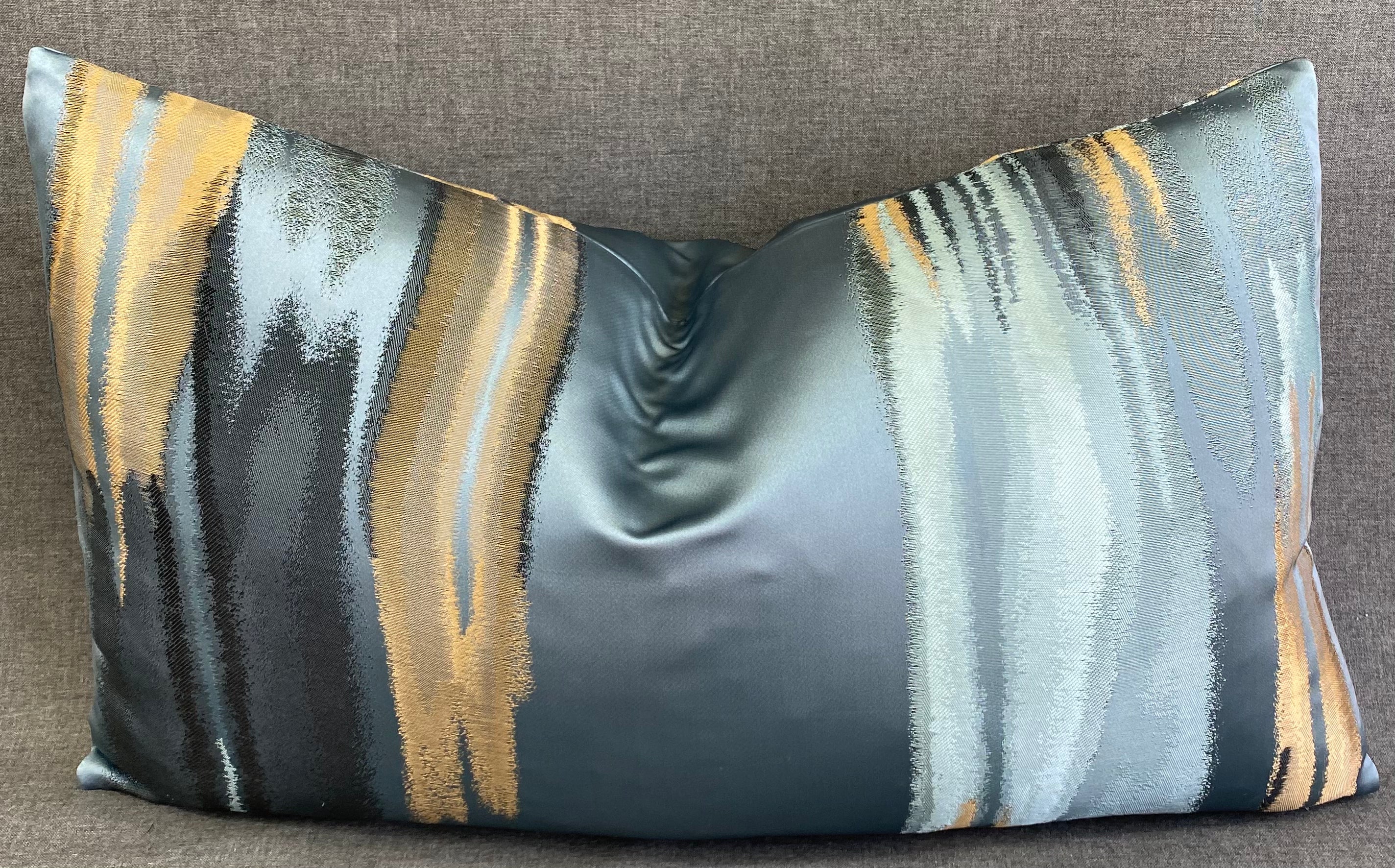 Luxury Lumbar Pillow - 24" x 14"- Blue Breeze