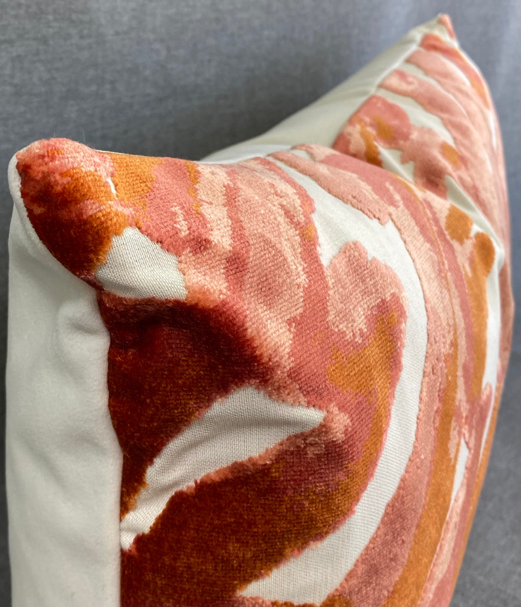 Luxury Lumbar Pillow - 24" x 14"- Spoken Coral