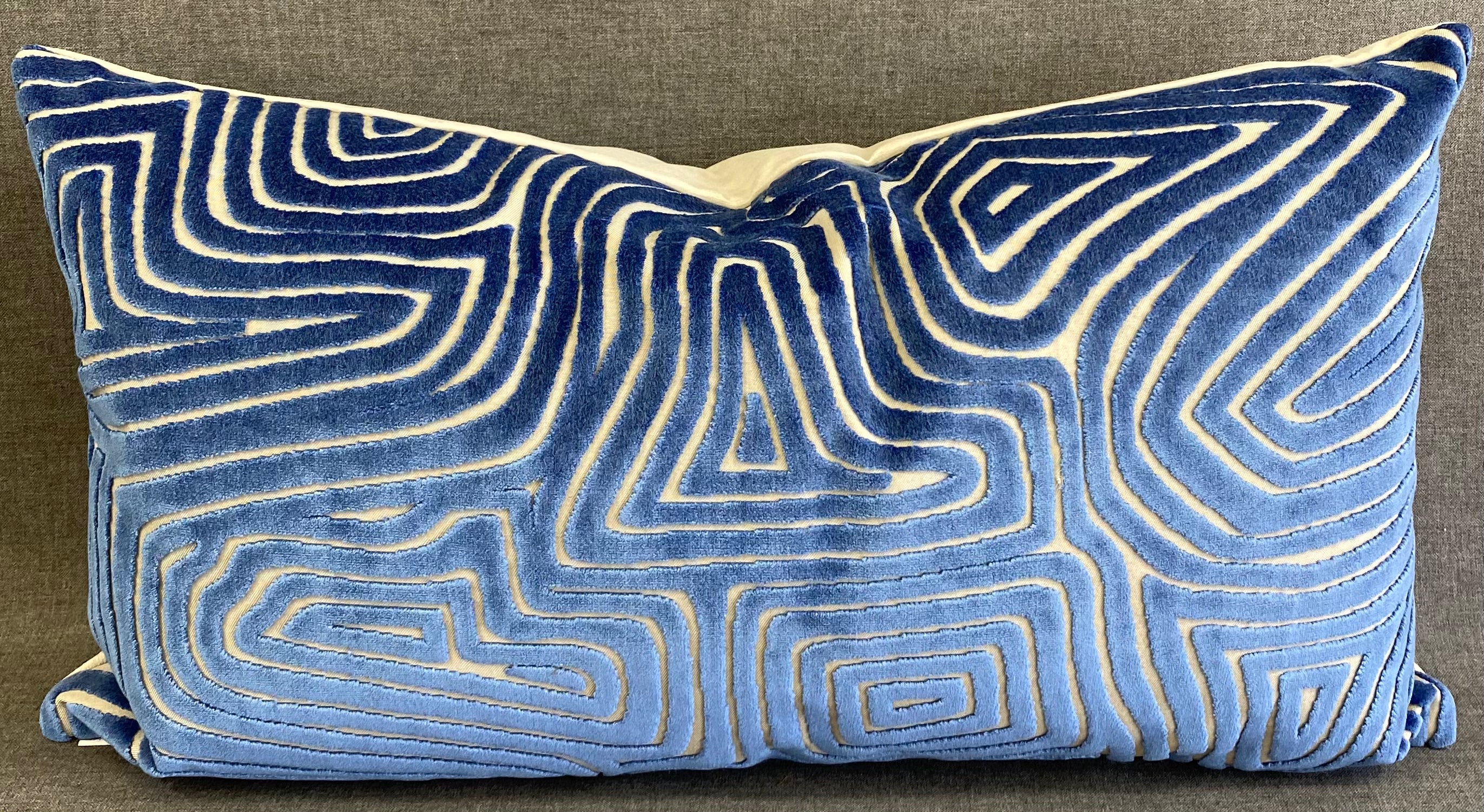 Luxury Lumbar Pillow- 24" x 14"- Vertigo Blue