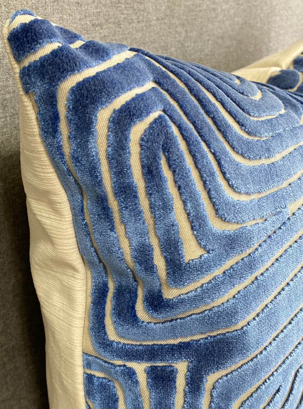 Luxury Lumbar Pillow- 24" x 14"- Vertigo Blue