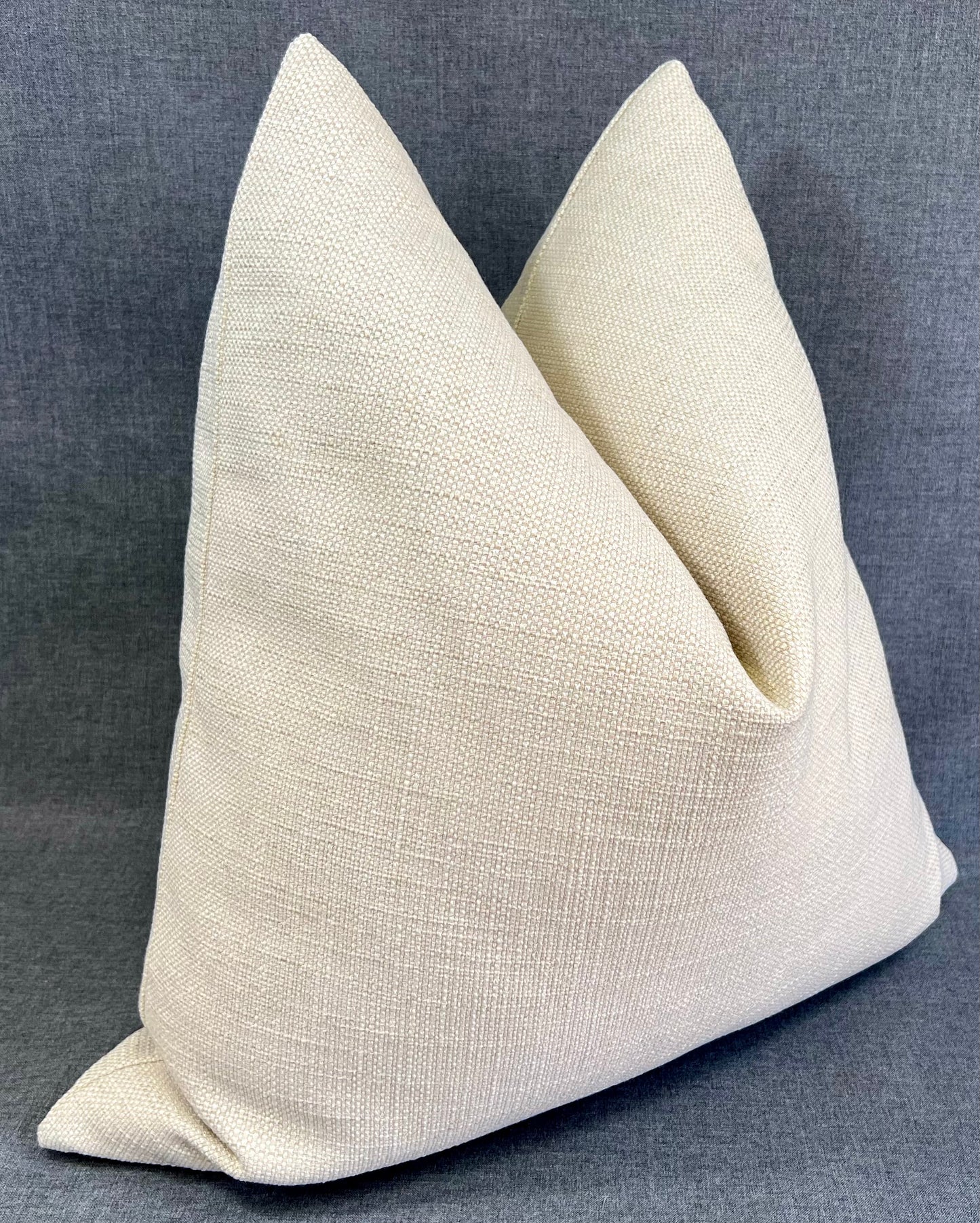 Luxury Pillow -  24" x 24" -  Sandstone Weave; Lush Textural weave fabric on both sides in an earthy natural color