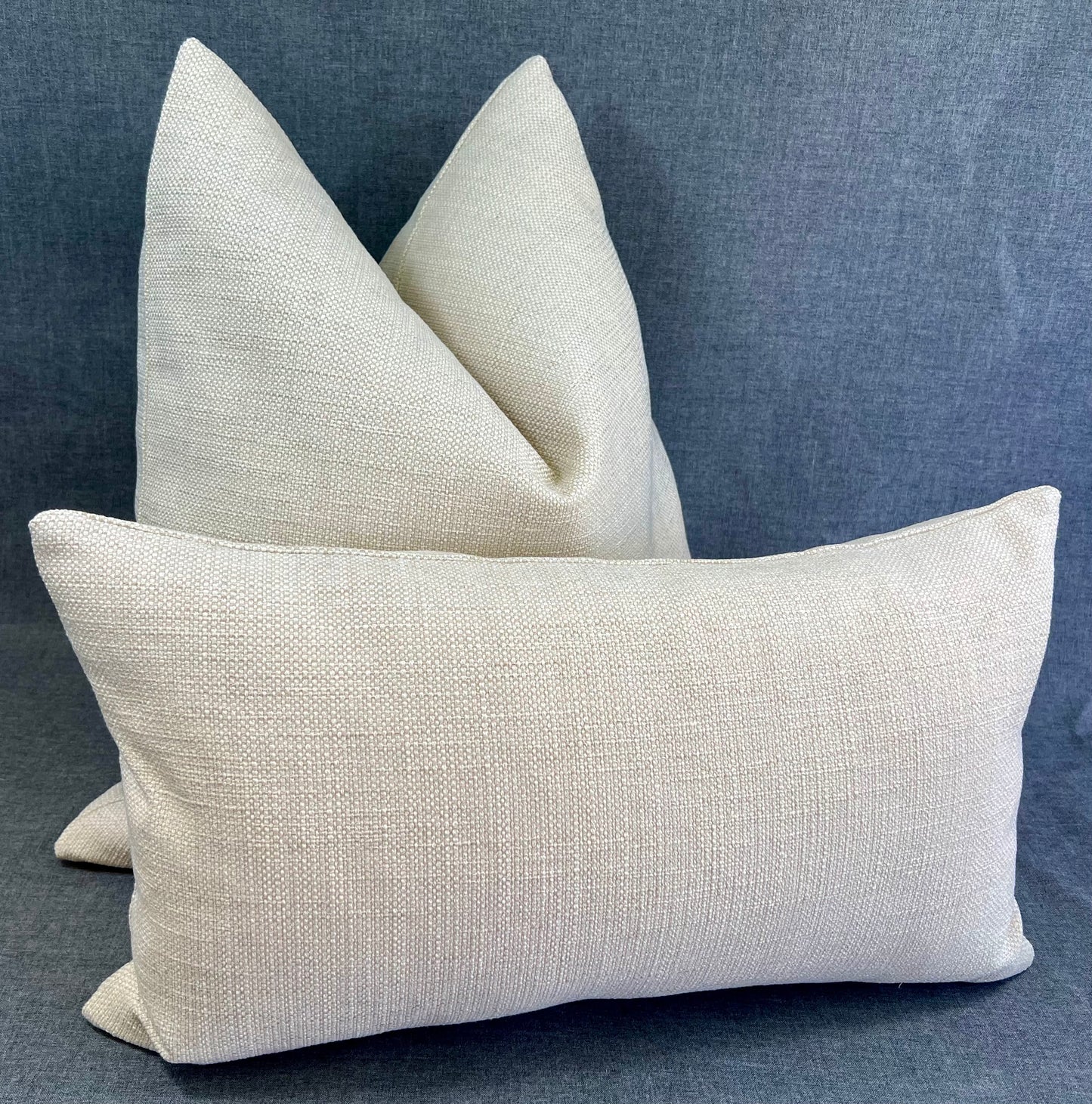 Luxury Pillow -  24" x 24" -  Sandstone Weave; Lush Textural weave fabric on both sides in an earthy natural color