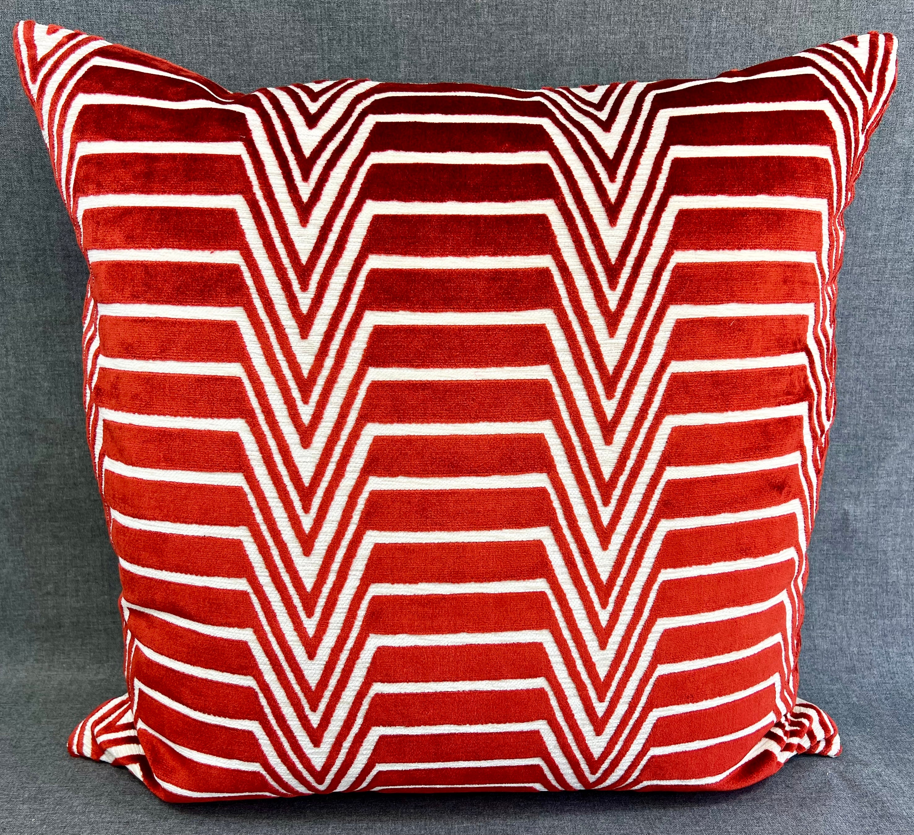 Luxury Pillow -  24" x 24" - Red Radar
