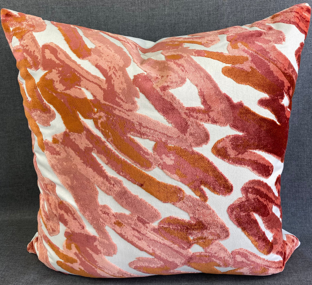 Luxury Pillow – 24" × 24" – Spoken Coral
