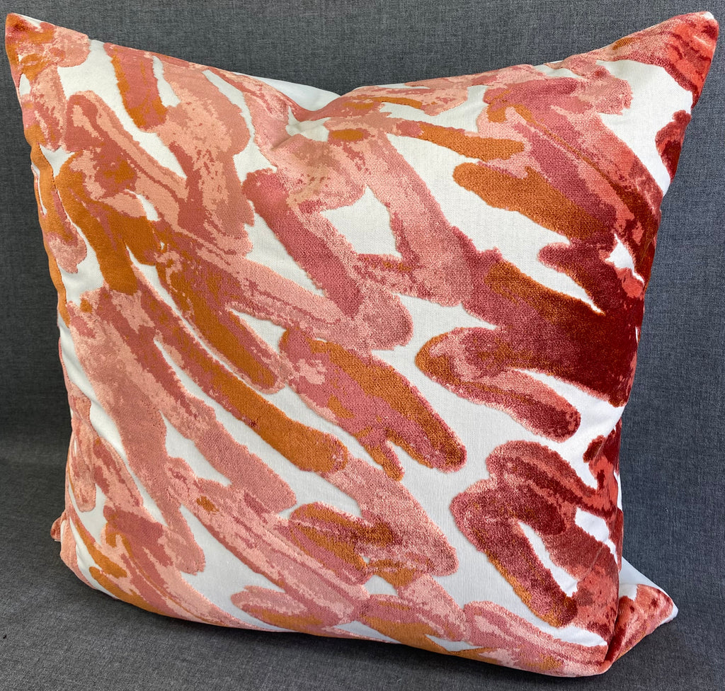 Luxury Pillow – 24" × 24" – Spoken Coral