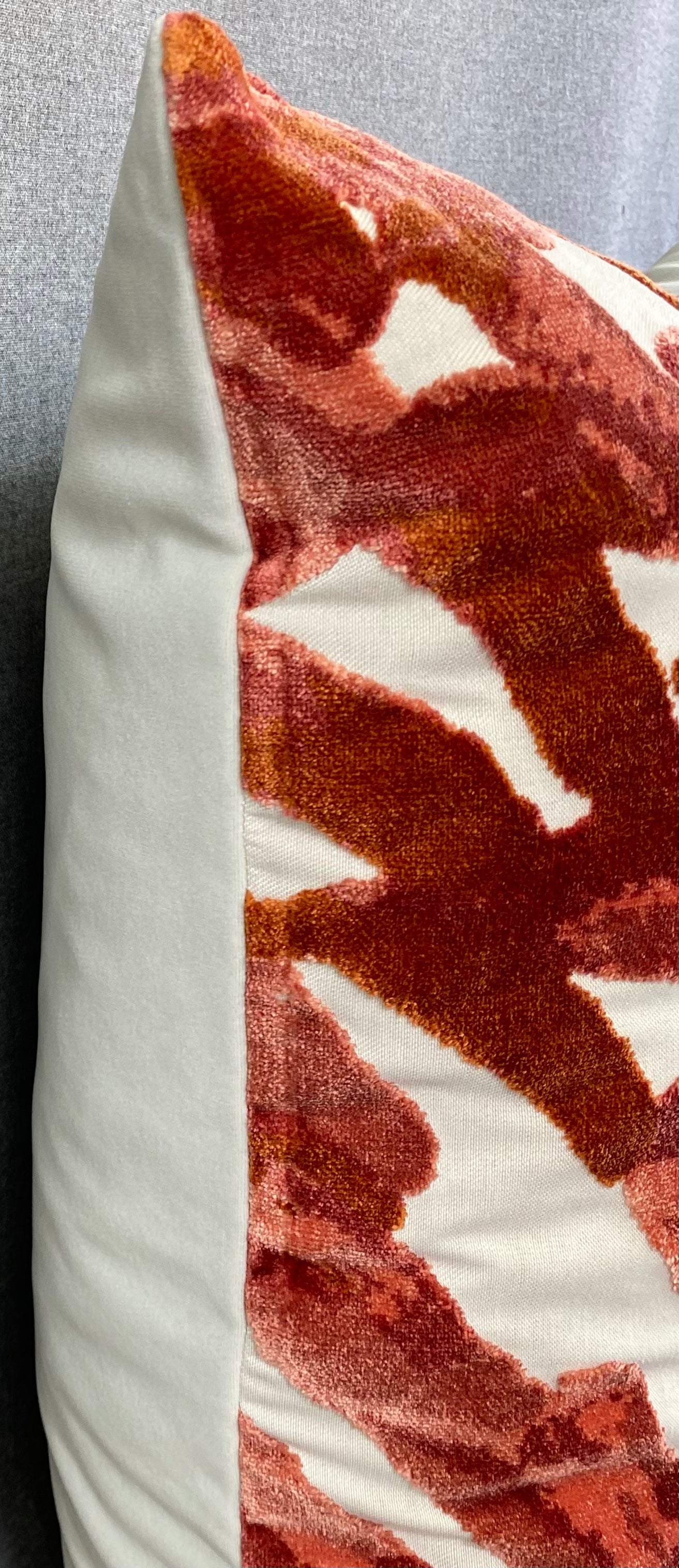 Luxury Pillow – 24" × 24" – Spoken Coral