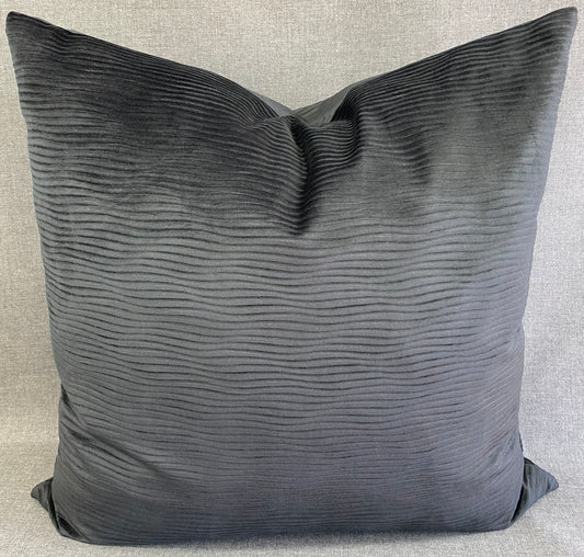 Luxury Pillow - 24” x 24” - Stream Black