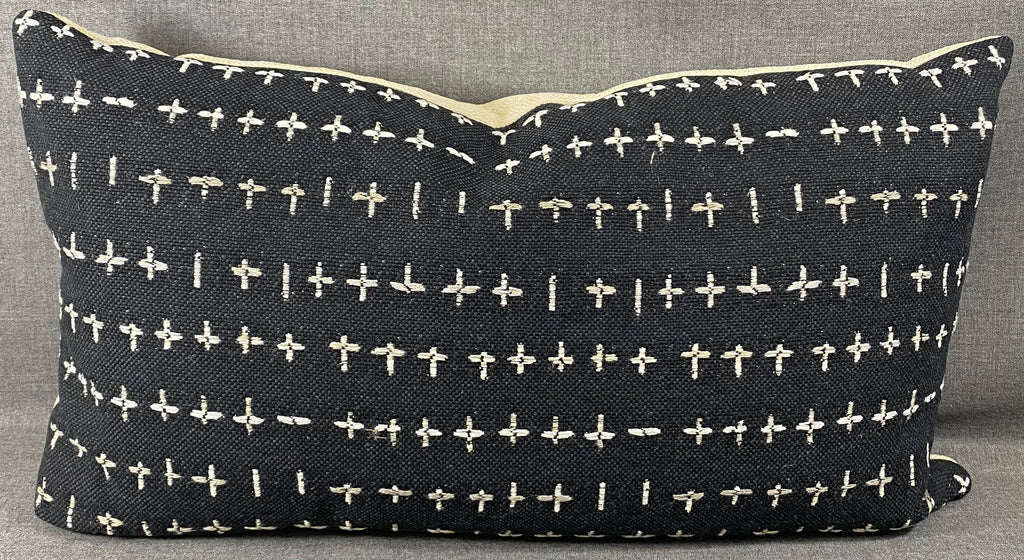 Luxury Lumbar Pillow - 24" x 14"- Morales Black