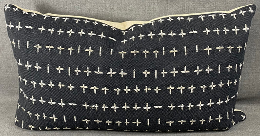 Luxury Lumbar Pillow - 24" x 14" -  Morales-Black