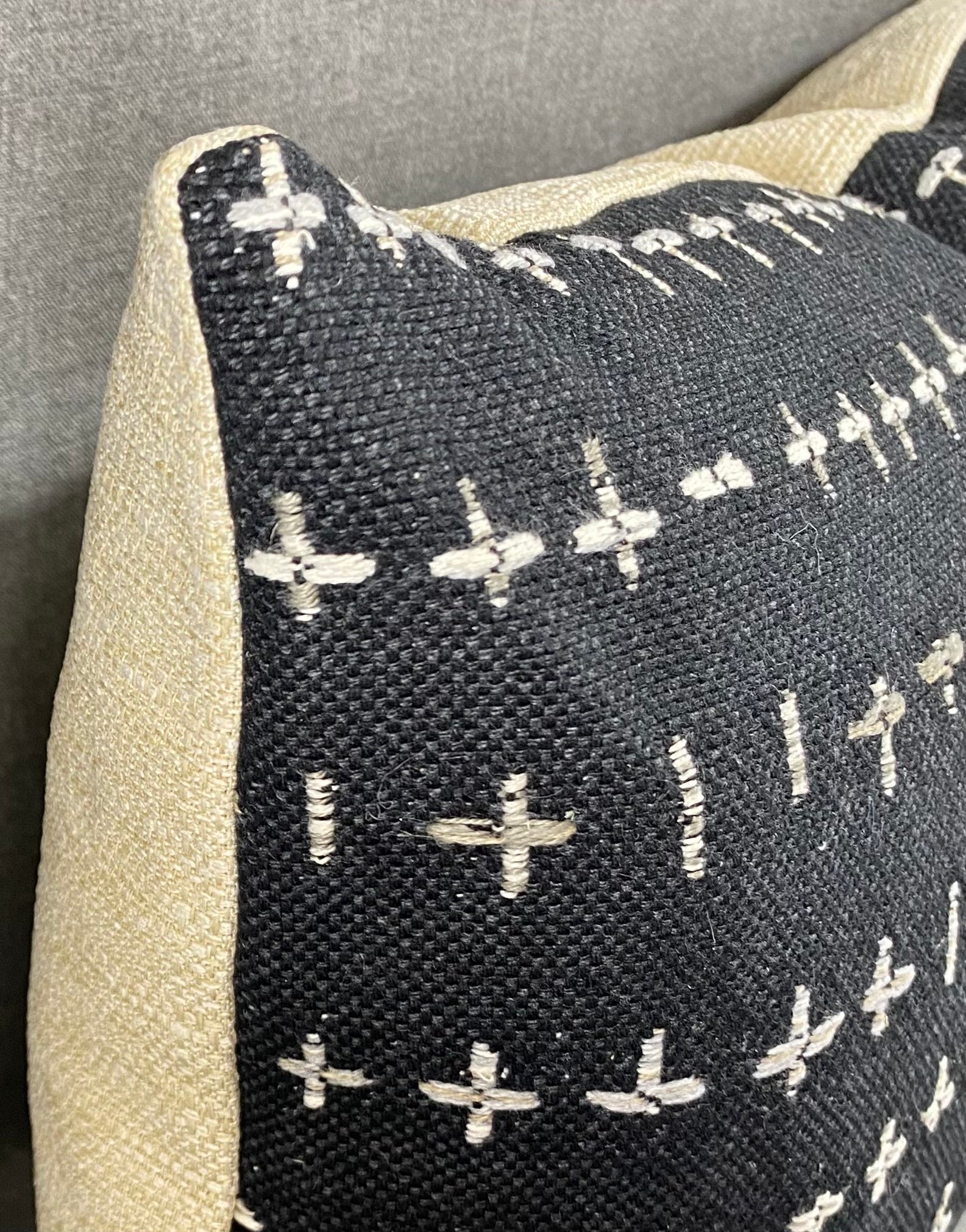 Luxury Lumbar Pillow - 24" x 14"- Morales Black