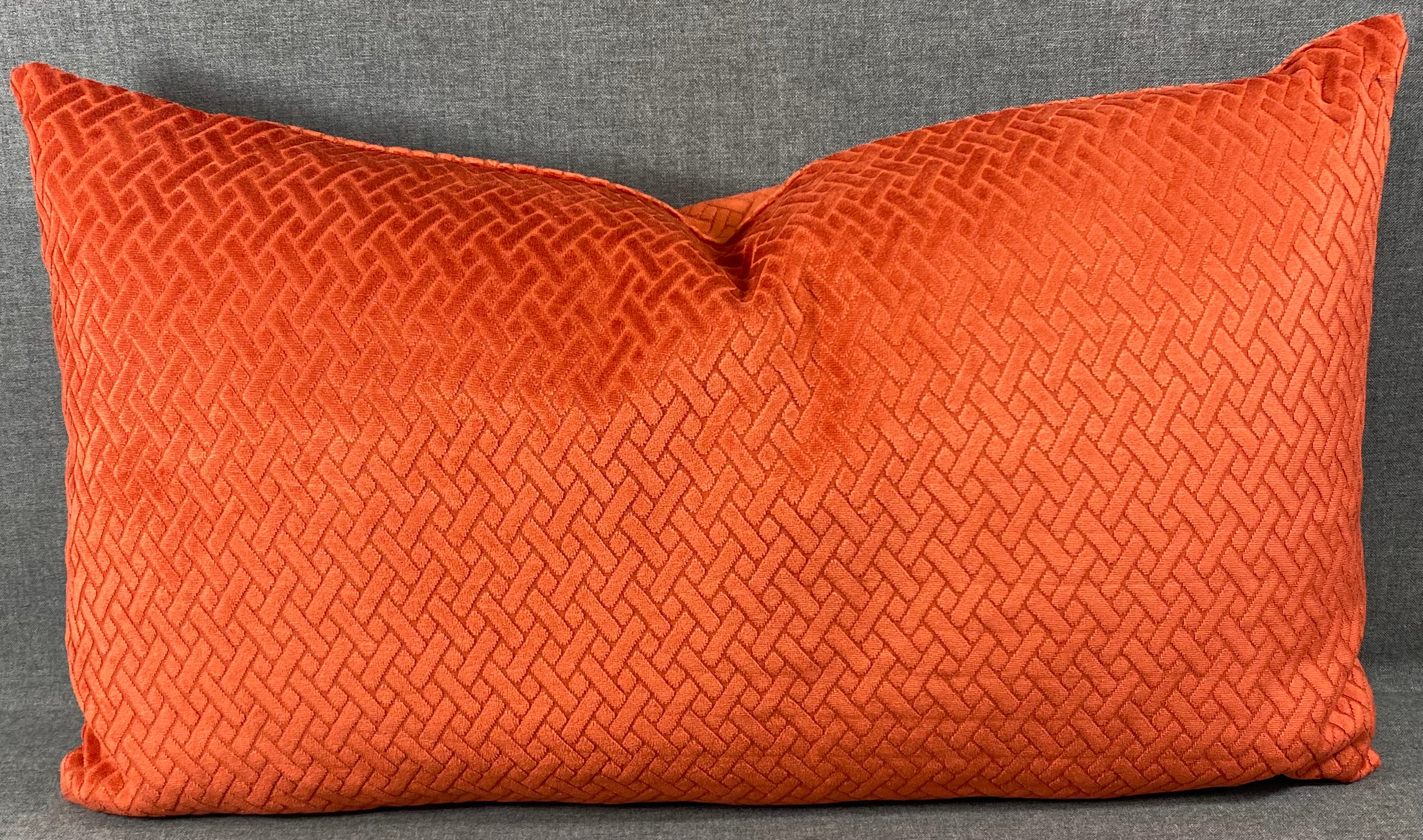 Luxury Lumbar Pillow - 24" x 14"- Flex Paprika