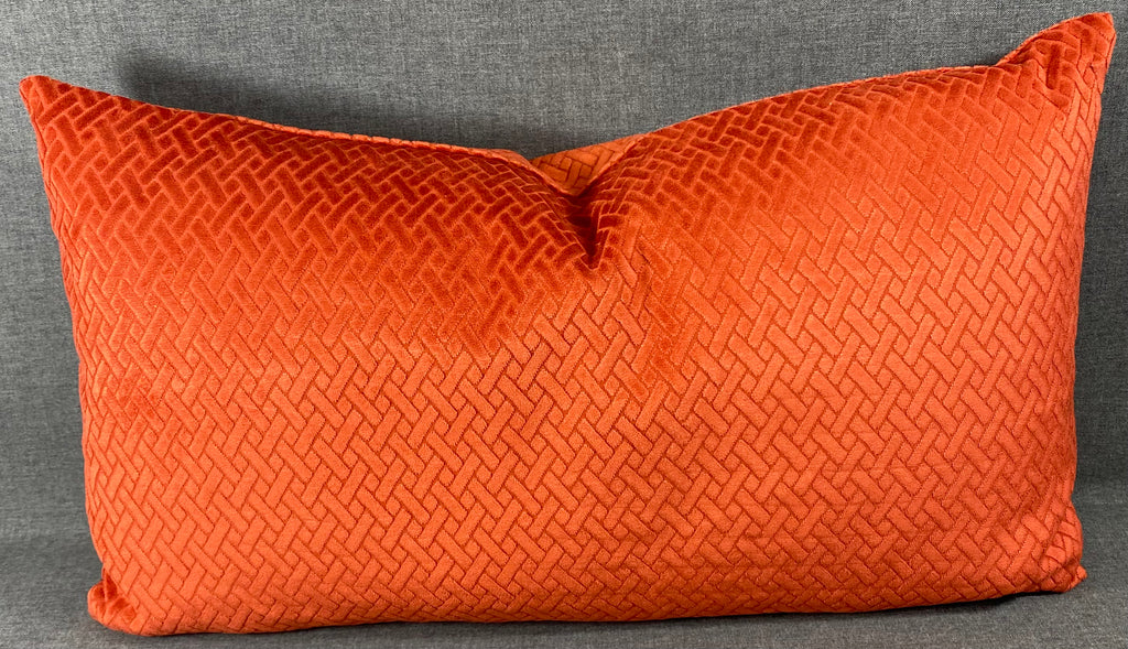 Luxury Lumbar Pillow - 24" x 14"- Flex Paprika