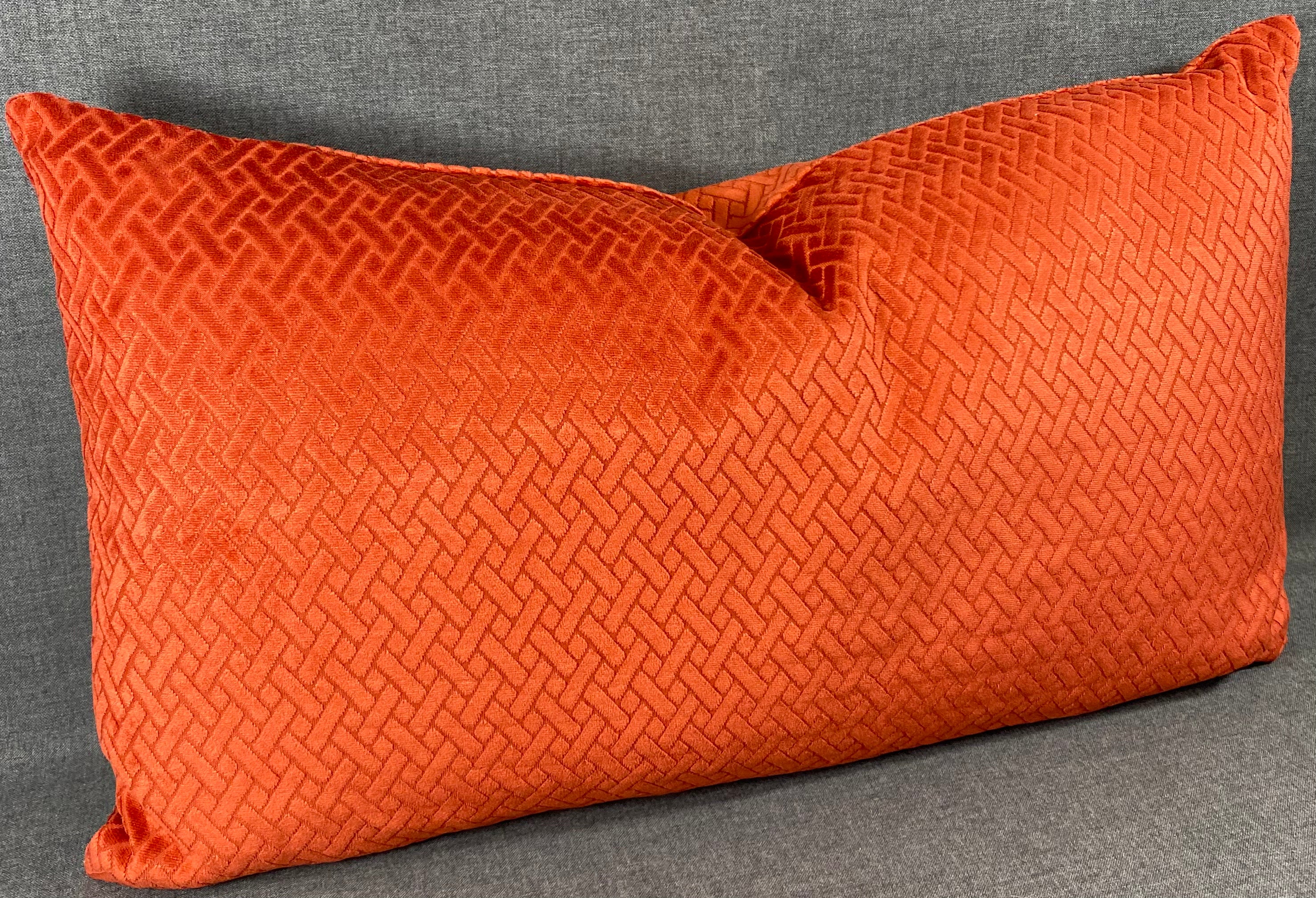 Luxury Lumbar Pillow - 24" x 14"- Flex Paprika