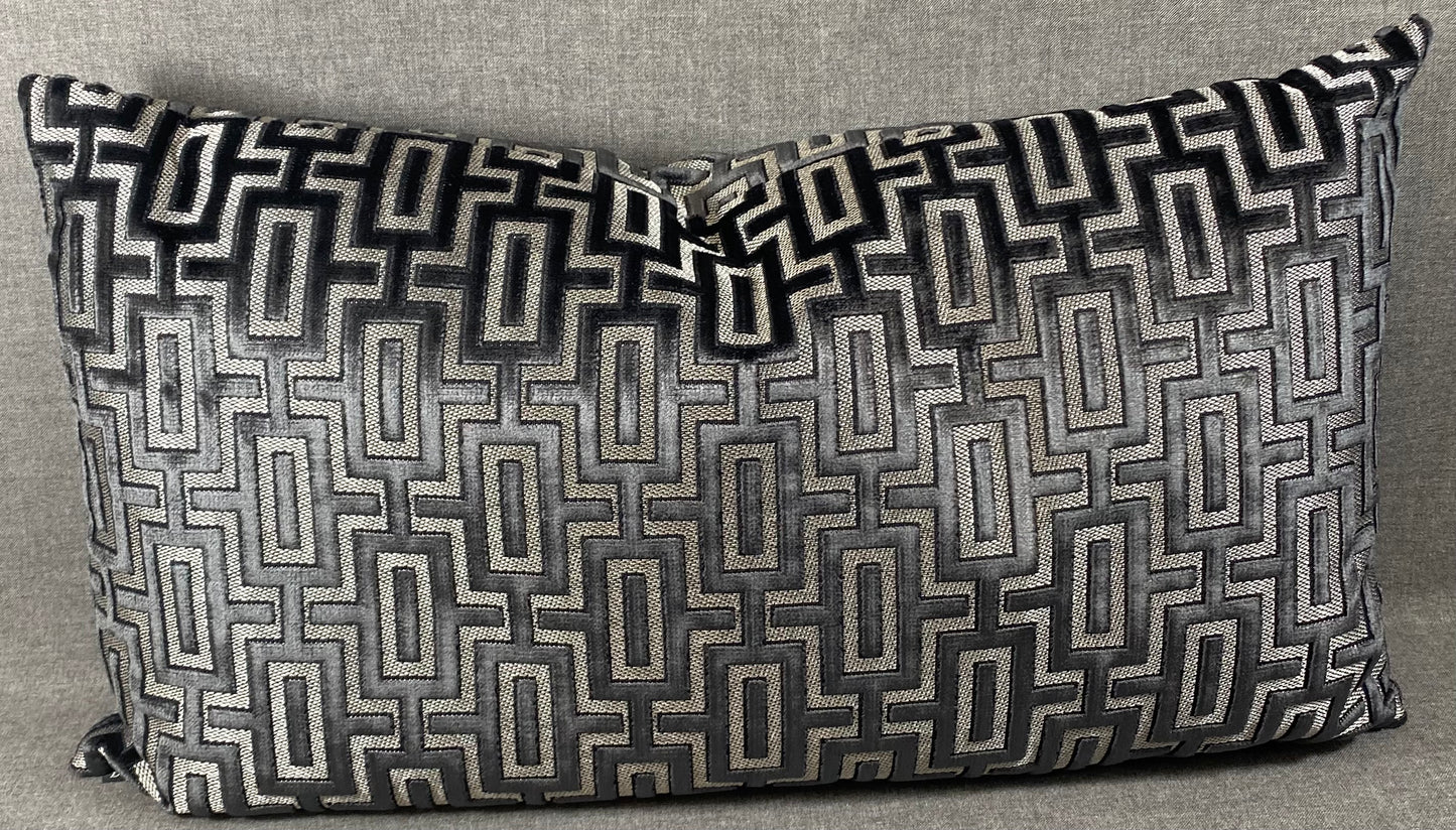 Luxury Lumbar Pillow - 24" x 14" Bergman Onyx