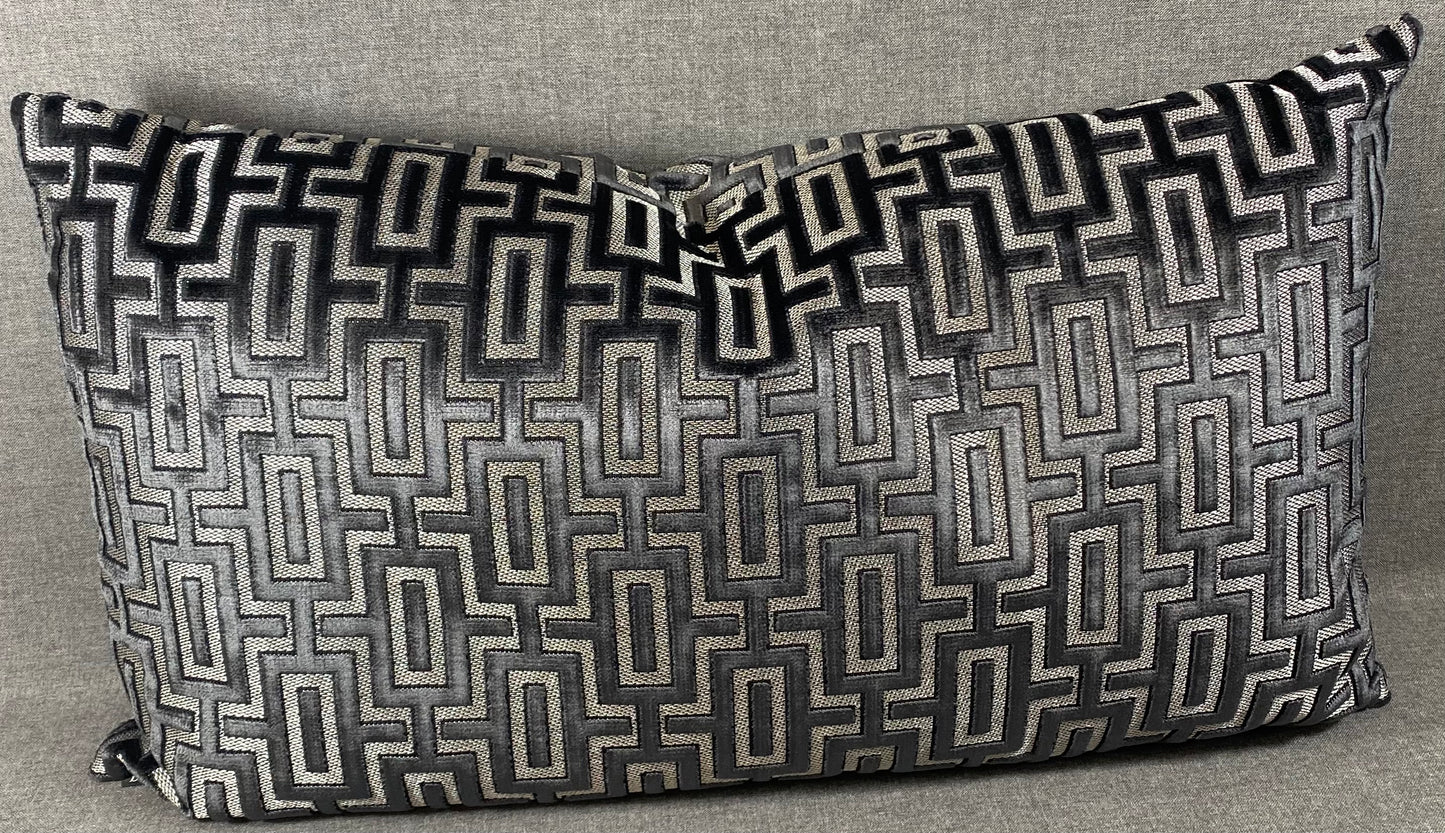 Luxury Lumbar Pillow - 24" x 14" Bergman Onyx