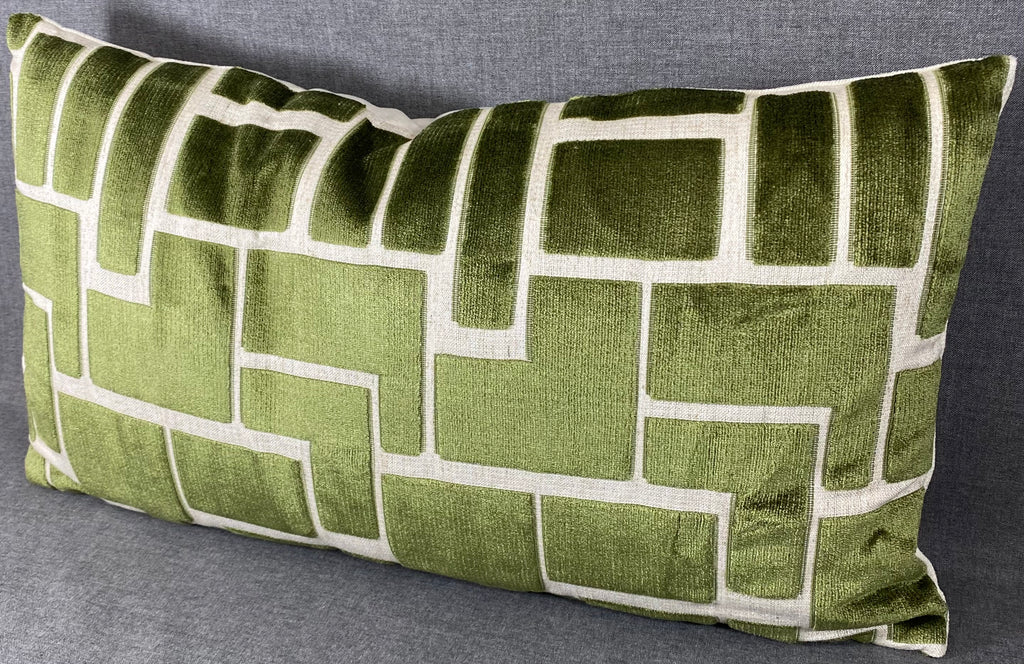 Luxury Lumbar Pillow - 24" x 14"- Aura Olive