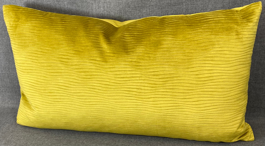 Luxury Lumbar Pillow - 24” x 14” - Stream Chartreuse