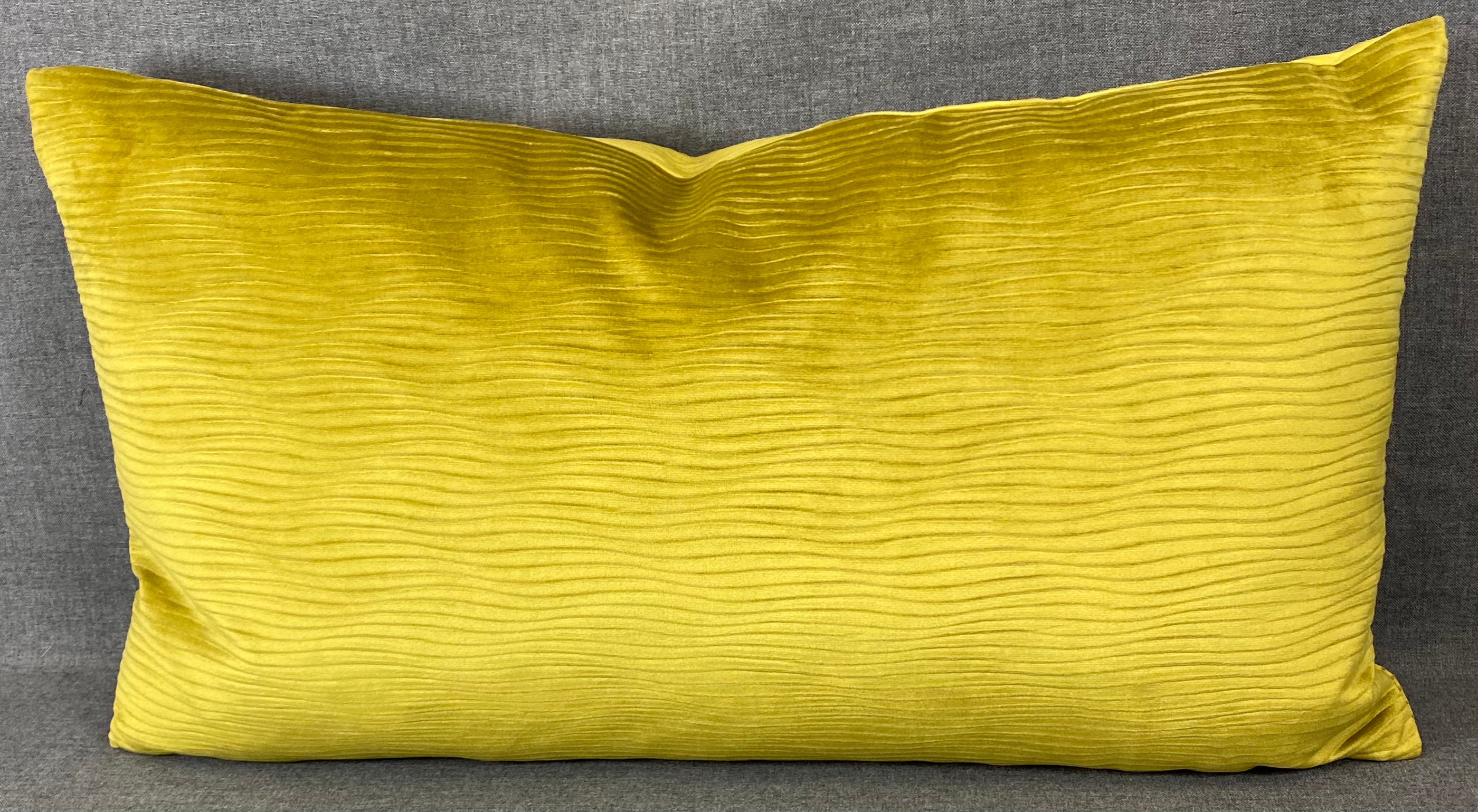 Luxury Lumbar Pillow - 24” x 14” - Stream Chartreuse