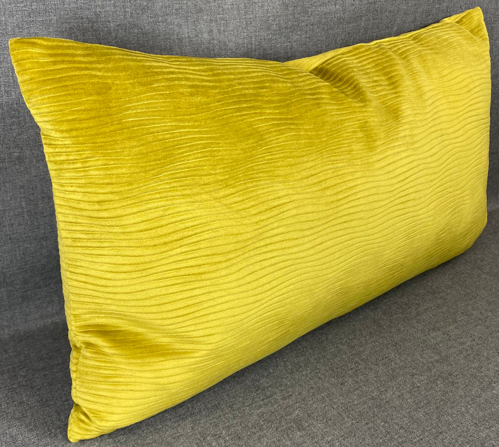 Luxury Lumbar Pillow - 24” x 14” - Stream Chartreuse