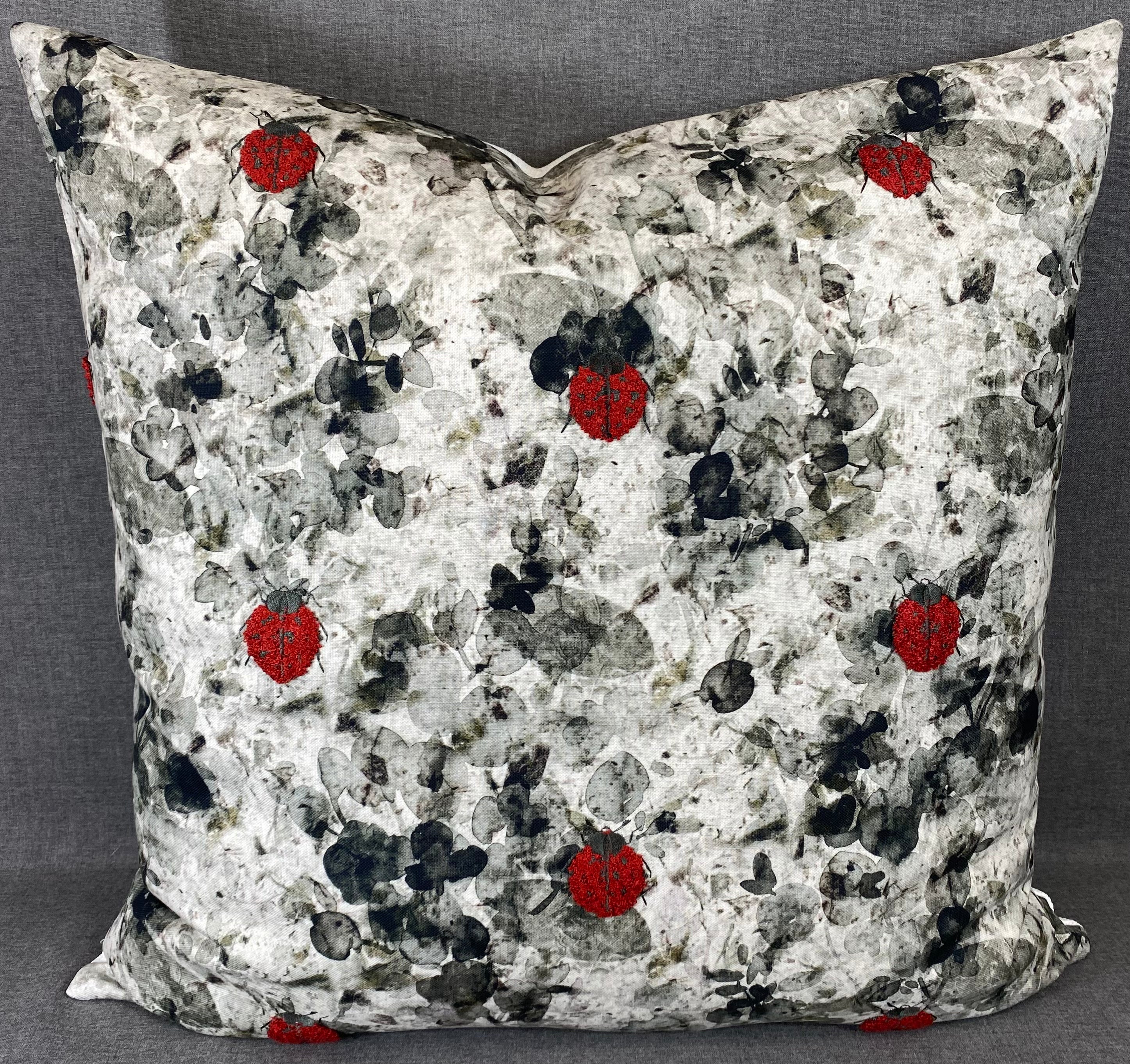 Luxury Pillow - 24" x 24"- Lady Bug