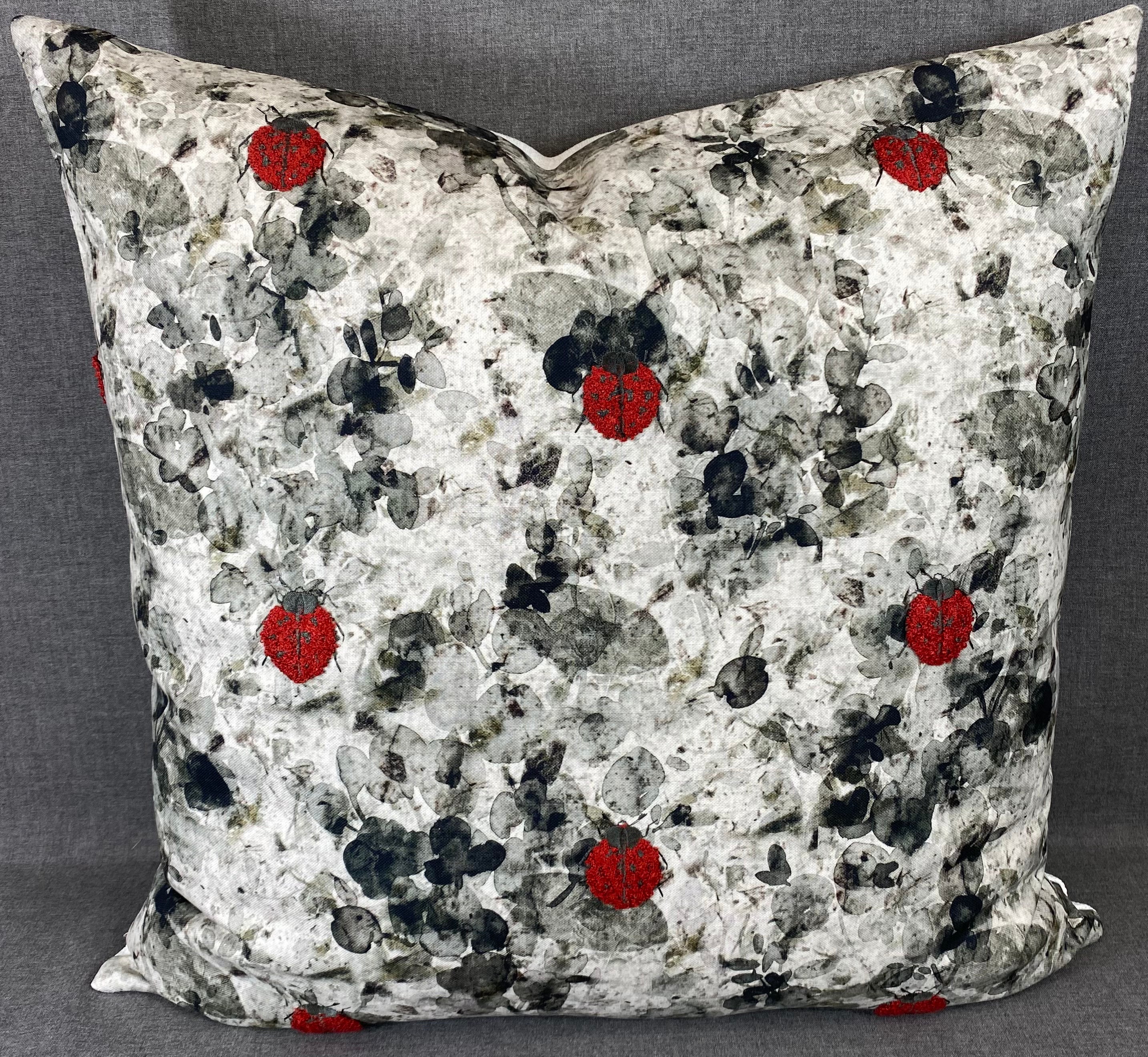 Luxury Pillow - 24" x 24"- Lady Bug