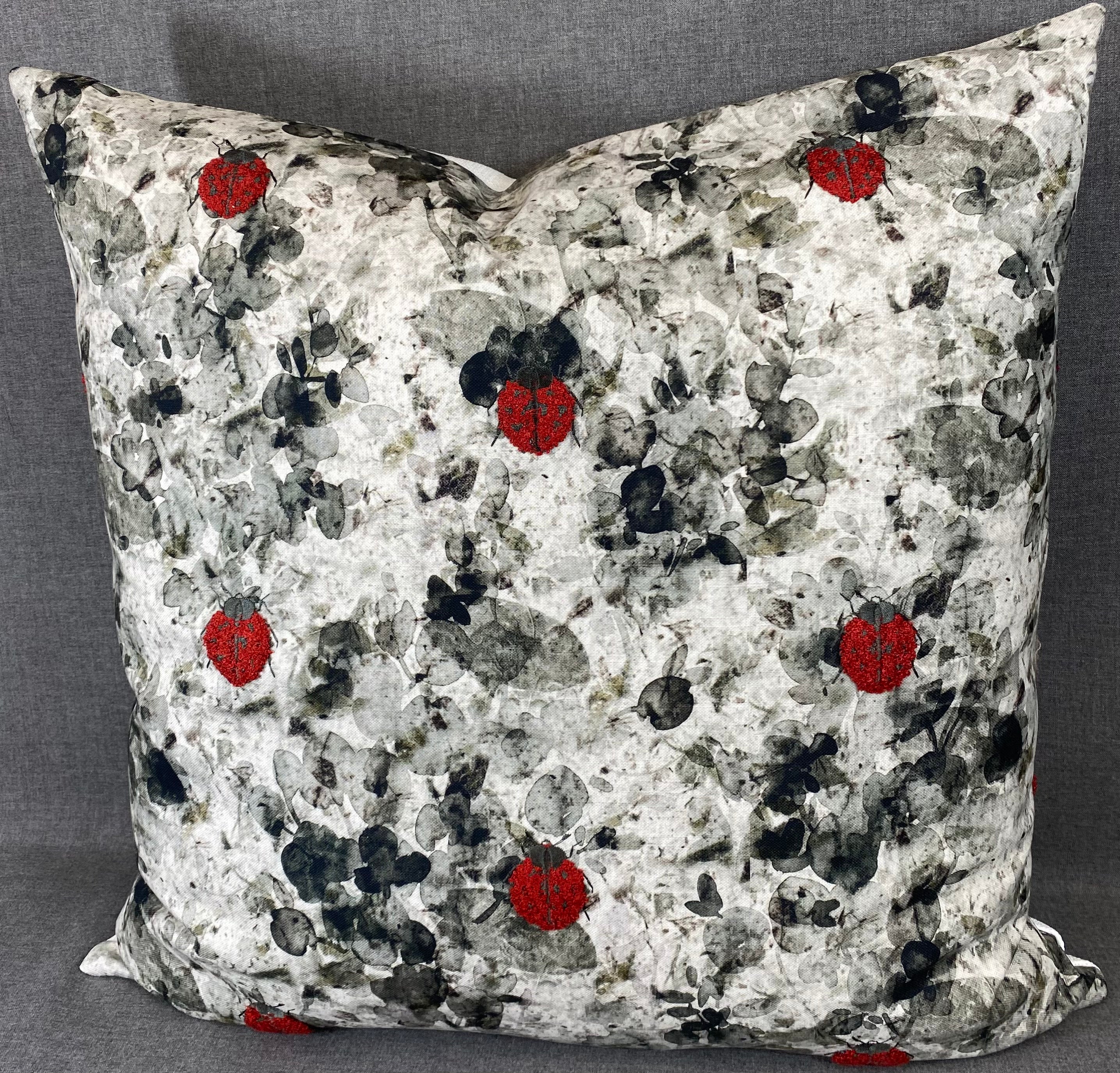 Luxury Pillow - 24" x 24"- Lady Bug