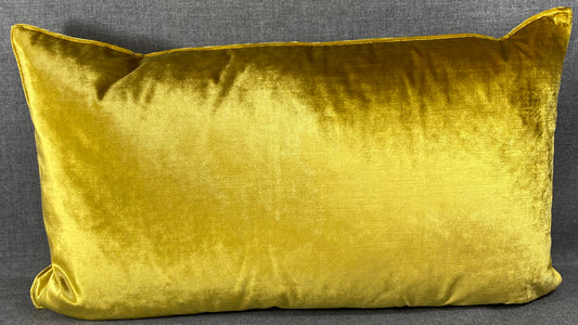 Luxury Lumbar Pillow - 24" x 14" - Iridescence Lumbar Double Front-Citron