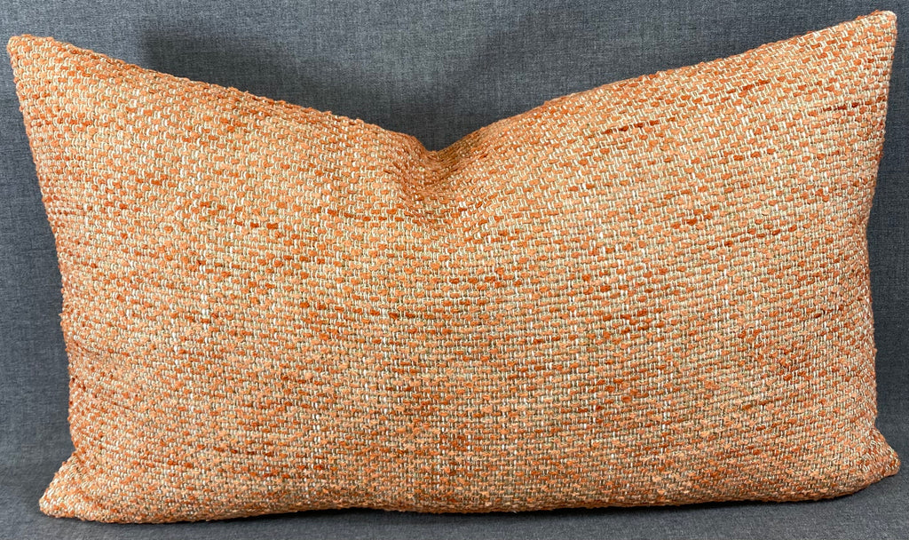 Luxury Lumbar Pillow – 24" × 14" – Sand Coral