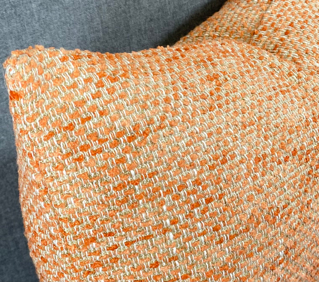 Luxury Lumbar Pillow – 24" × 14" – Sand Coral