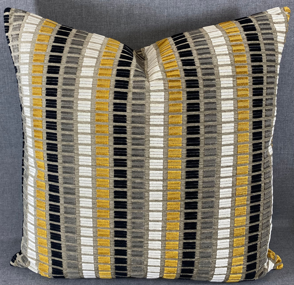 Luxury Pillow -  24" x 24" -  Noir Grid
