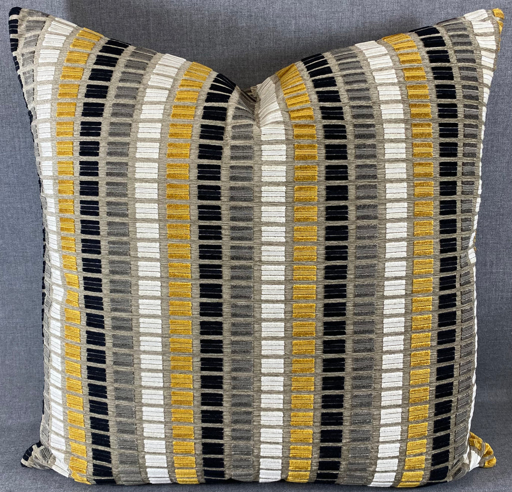 Luxury Pillow -  24" x 24" -  Noir Grid