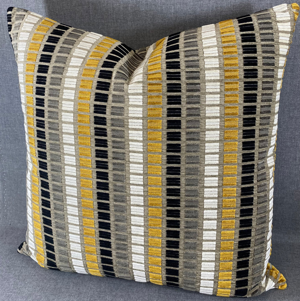 Luxury Pillow -  24" x 24" -  Noir Grid
