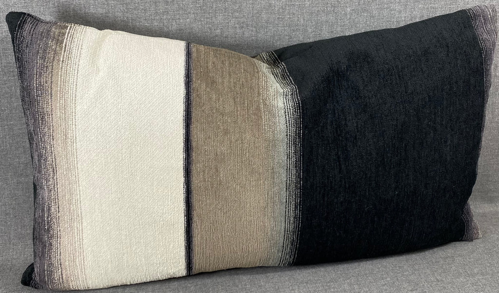 Luxury Lumbar Pillow - 24" x 14" - Kamara Ebony