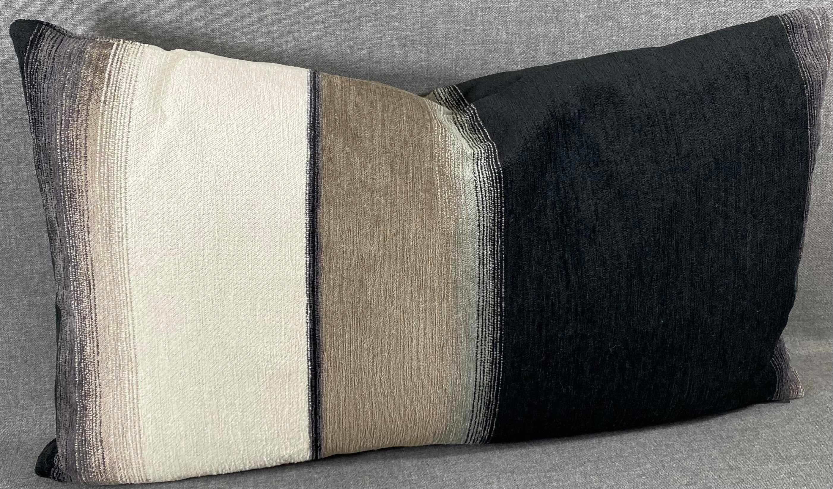 Luxury Lumbar Pillow - 24" x 14" - Kamara Ebony